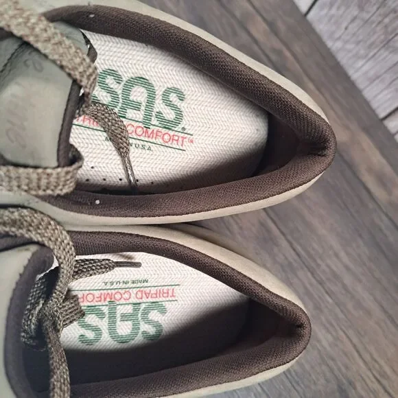 SAS Free Time Beige Brown Ortho Tripad Shoe Women's Size 9W Nubuck Leather - Picture 8 of 9
